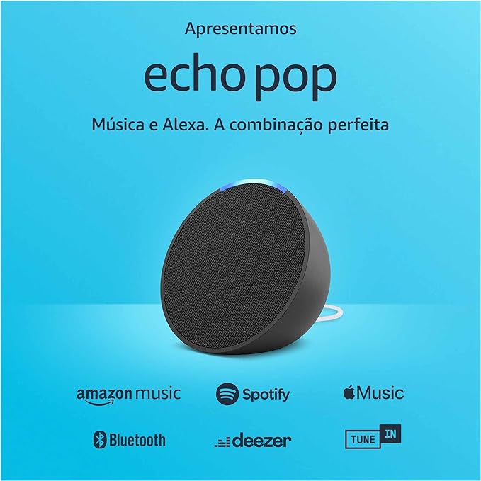 Echo Pop: Smart Speaker com Alexa | Música, informação e Casa Inteligente