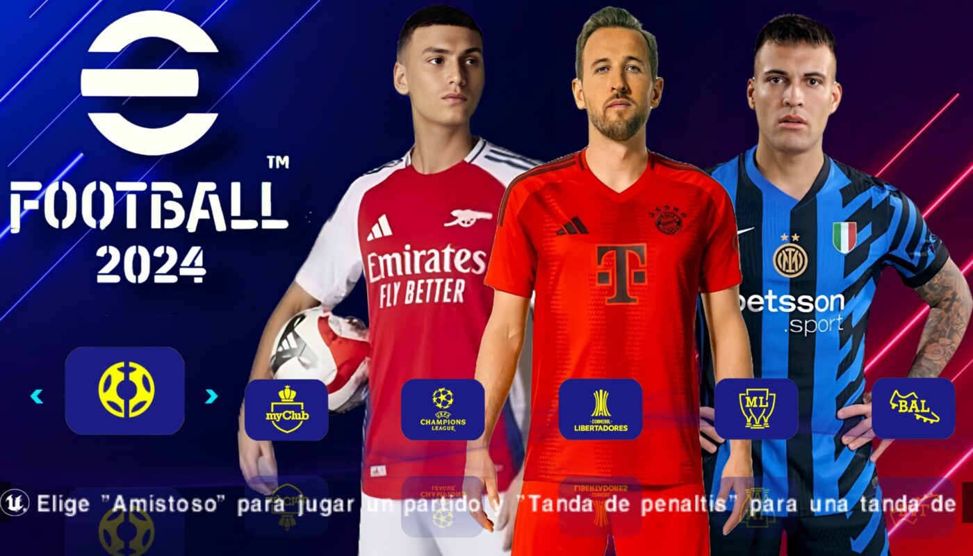 EFOOTBALL PES 2024 PPSSPP ATUALIZADO TRANSFERENCIA COM CAMERA PS4/PS5 LIGA EUROPA E LIGA ARABI