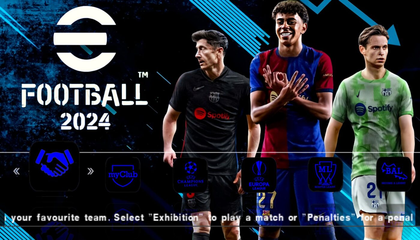 DOWNLOAD EFOOTBALL PES 2024 PPSSPP ATUALIZADO TRANSFERENCIA COM CAMERA PS4/PS5