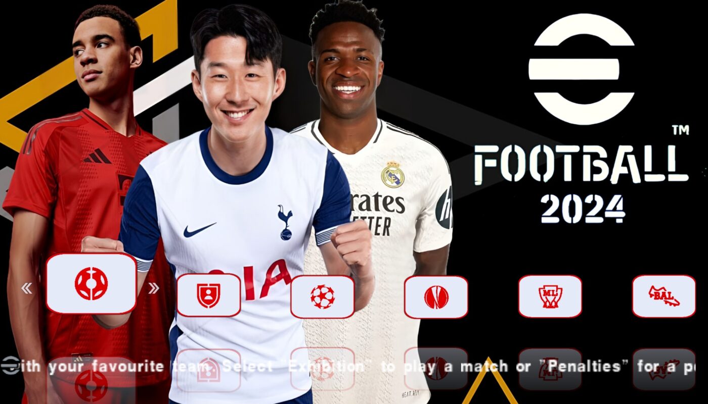 EFOOTBALL PES 2024 PPSSPP ATUALIZADO TRANSFERENCIA CAMERA PS4/PS5 KITS 25 DOWNLOAD