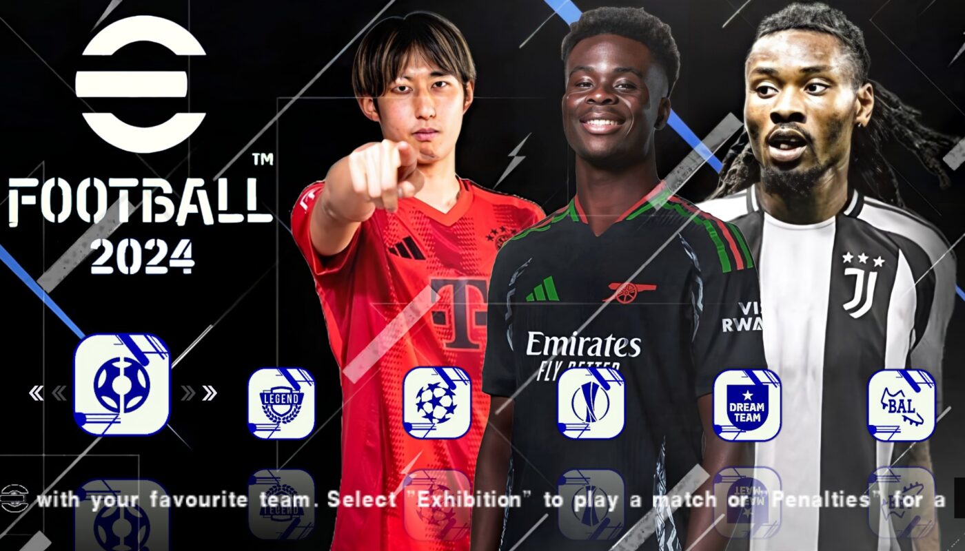 DOWNLOAD EFOOTBALL PES 2024 PPSSPP ATUALIZADO TRANSFERENCIA COM CAMERA PS4/PS5